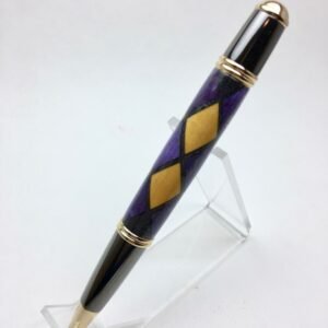 Harlequin Diamonds Purple Yellow Green
