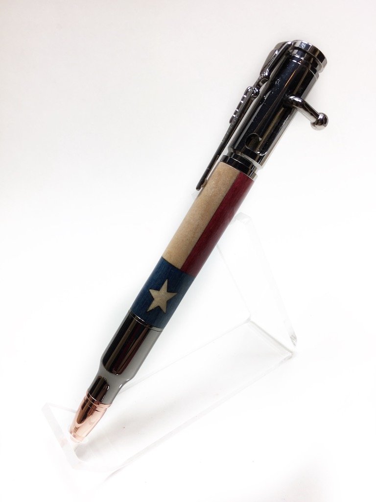 Bolt Action Texas Flag Inlay