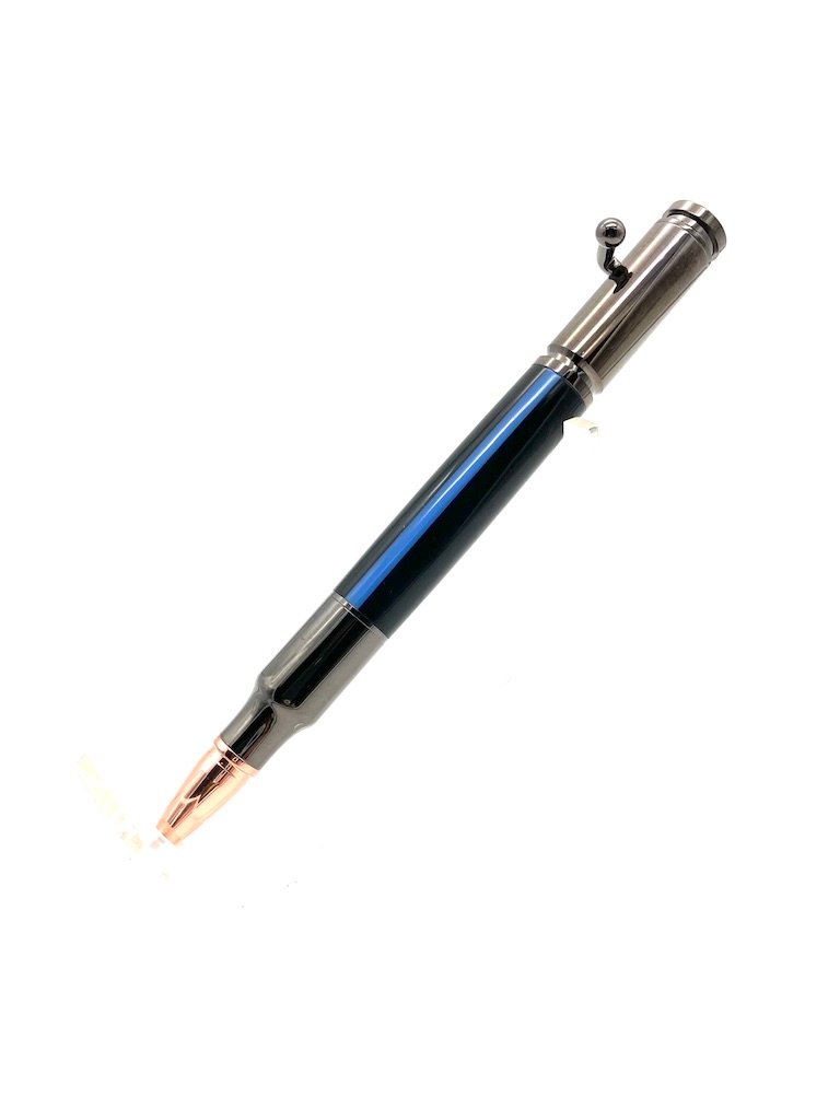 Police Thin Blue Line Pen Bolt Action