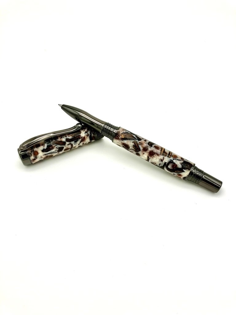 Acorn Caps Rollerball pen in White