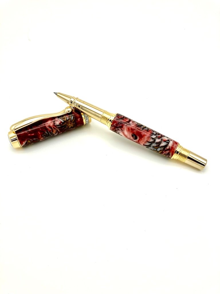 Pine Cone Rollerball in Red Swirl