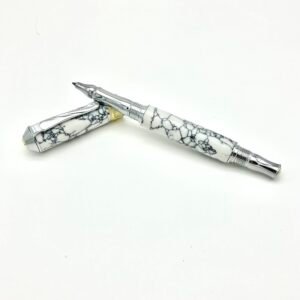 White Marble TruStone Rollerball Pen